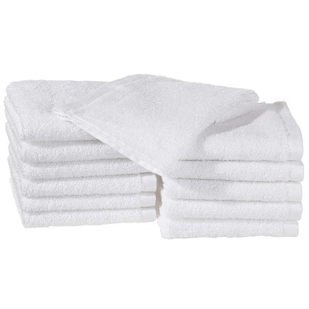 Set 12 pezzi  Asciugamano da bagno bianco OSPITE 100% cotone 29x29 cm piccoli