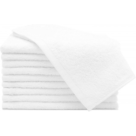 Set 12 pezzi  Asciugamano da bagno bianco OSPITE 100% cotone 29x29 cm piccoli