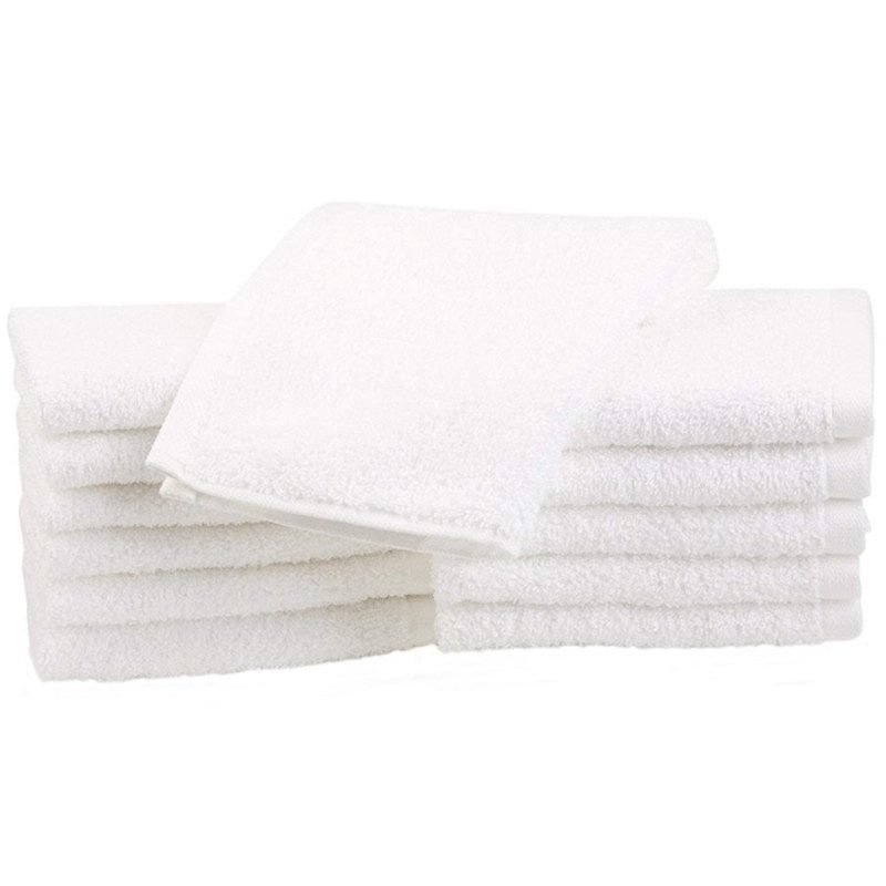 Hongu Set 12 pezzi Asciugamani bagno bianco OSPITE 100% cotone 75x3...
