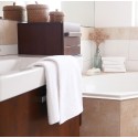 Set 12 pezzi  Asciugamani bagno bianco OSPITE 100% cotone 75x35 cm viso albergo