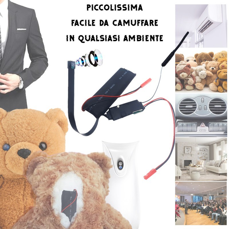 Hongu MINI TELECAMERA SPIA MICROCAMERA nascosta AHD Full HD Videoca...