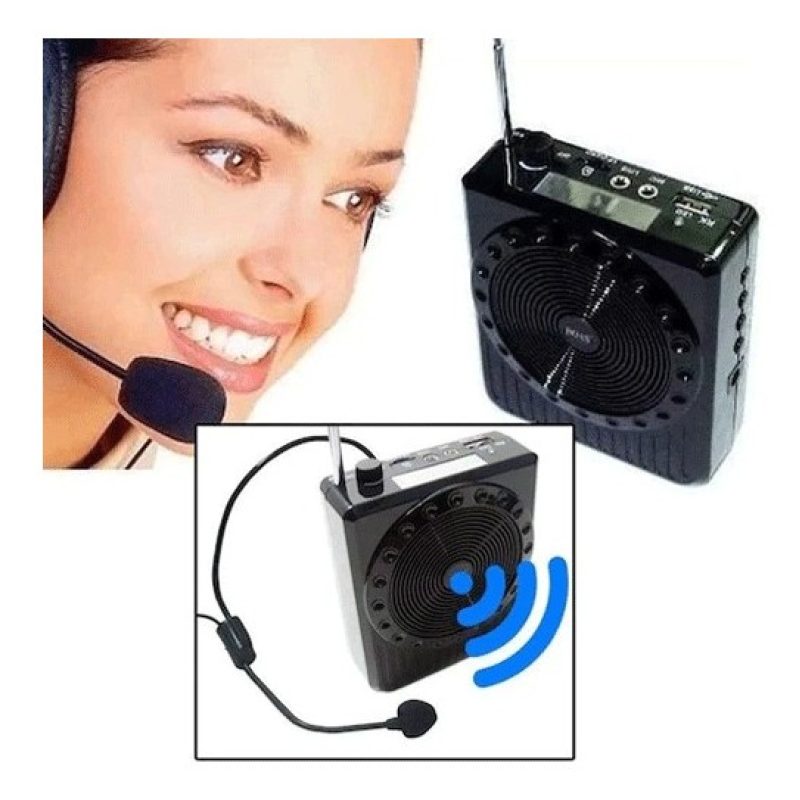 Hongu Megafono amplificatore voce microfono mp3 USB SD guide turist...