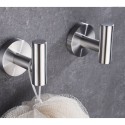 2x Gancio per accappatoio e asciugamani fissaggio parete appenditutto bagno casa