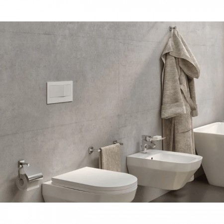 2x Gancio doppio per accappatoio asciugamani fissaggio parete appenditutto bagno