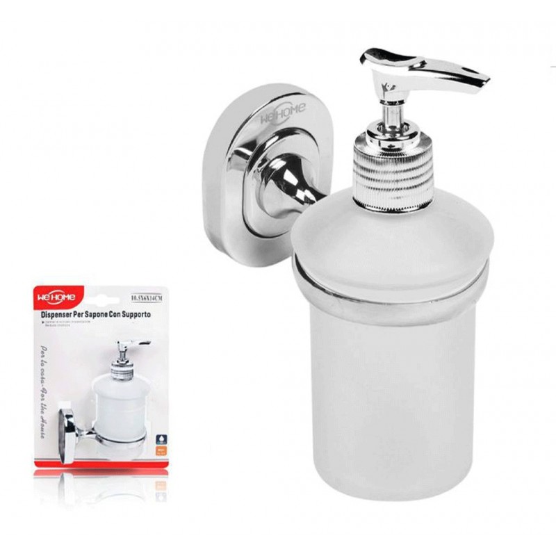 Dispenser dosa sapone portasapone liquido fissaggio a muro parete erogatore