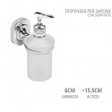 Dispenser dosa sapone portasapone liquido fissaggio a muro parete erogatore