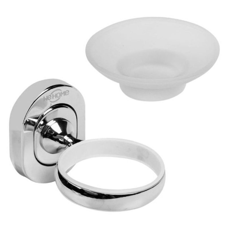 WeHome Accessori per Bagno porta sapone vetro piattino saponetta wc...