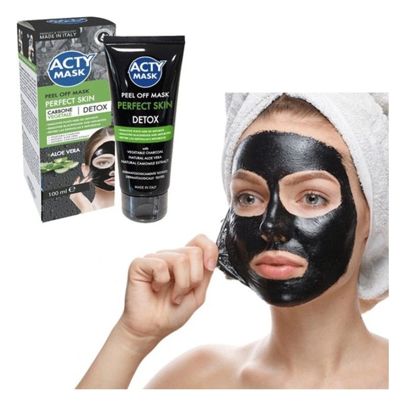 Carbone vegetale Punti Neri PEEL OFF PULIZIA VISO Maschera Viso DET...