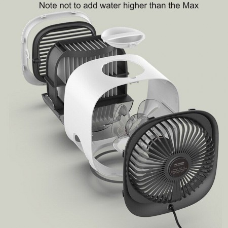RAFFREDDATORE D'ARIA MINI CONDIZIONATORE PORTATILE SILENZIOSO AIR COOLER 300 ML