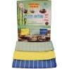 Kit 3 panni spugna fibra naturale di bamboo multiuso da asciutto e bagnato 40 cm