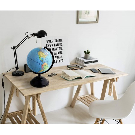 Mappamondo da tavolo diametro 20cm mappa globo scuola ufficio casa pianeta terra