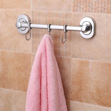 Porta Utensili da Cucina in Acciaio Inox Barra Porta Mestoli con 3 ganci appendi