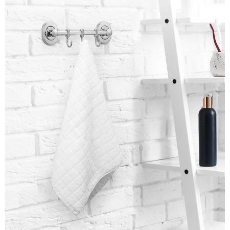 Porta Utensili da Cucina in Acciaio Inox Barra Porta Mestoli con 4 ganci appendi