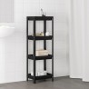 Gicos Scaffale multiuso in plastica nero 35x22x70cm 3 ripiani inter...
