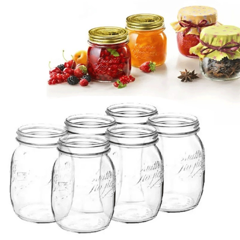 6 pz BORMIOLI ROCCO Vaso Quattro Stagioni 500ml barattoli vetro per conserve