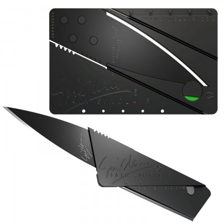 2 X Coltello pieghevole lama nascosta in carta di credito taglio coltellino