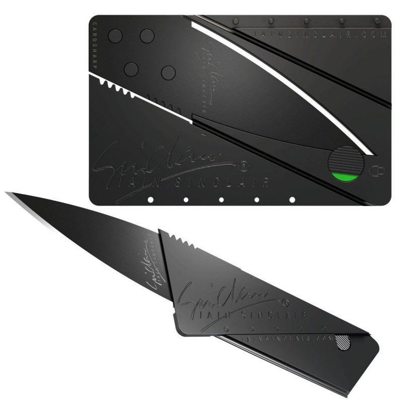 2 X Coltello pieghevole lama nascosta in carta di credito taglio coltellino