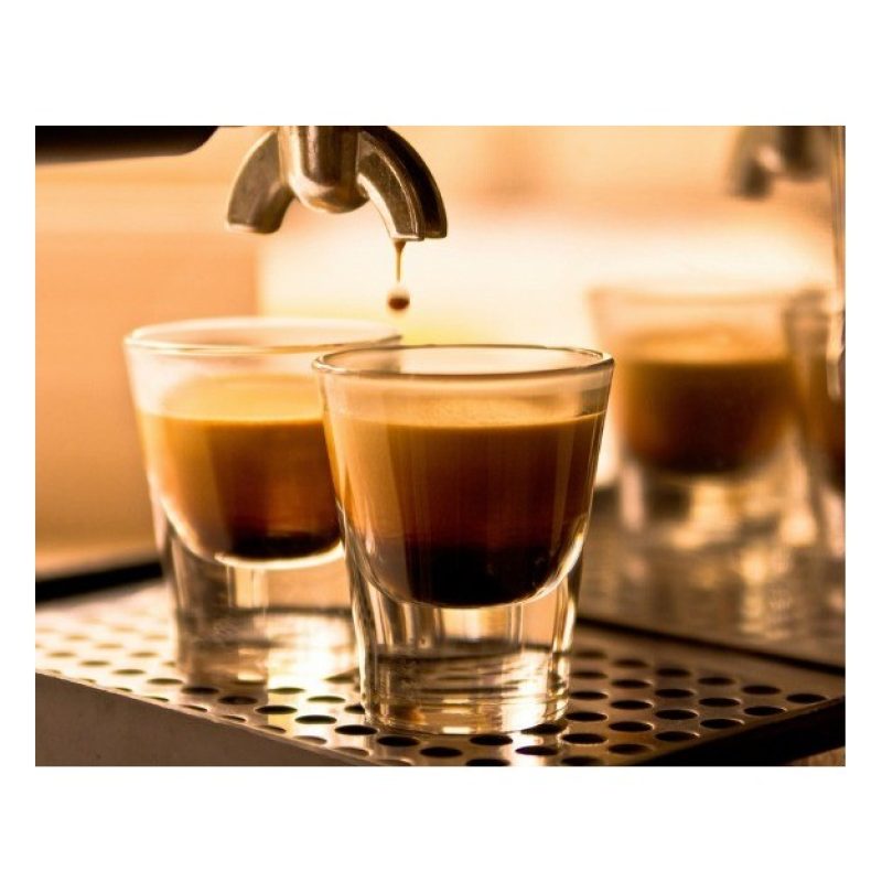 12 pz BICCHIERI TAZZINE PER CAFFÈ ESPRESSO IN VETRO TRASPARENTE 75m...