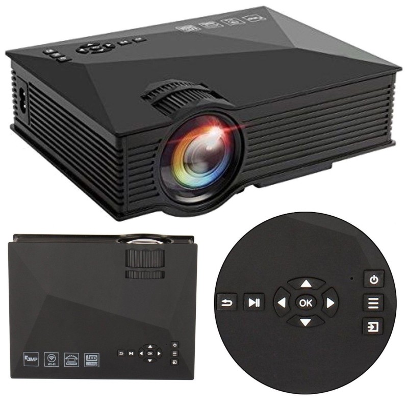Proiettore video WI FI LED 1080P HD HDMI USB casa ufficio film cinema multimedia