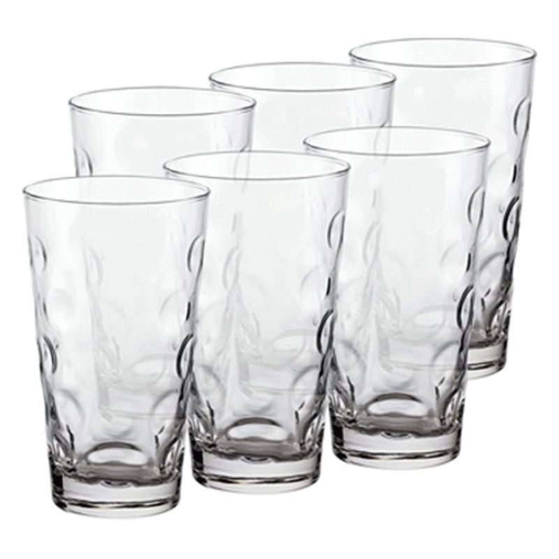 Hongu Set di 12 Bicchieri Acqua 200ml in Vetro Trasparente Bar Casa...