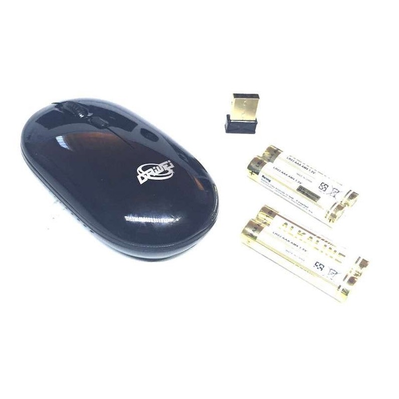 Kit Mouse e Tastiera wireless 2.4GHZ USB marchiato DRIWEI con microricevitore Plug&Play - Batterie e copri tastiera inclusi