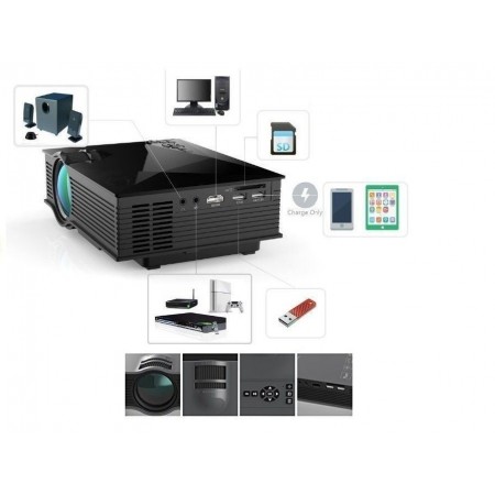 Proiettore video WI FI LED 1080P HD HDMI USB casa ufficio film cinema multimedia