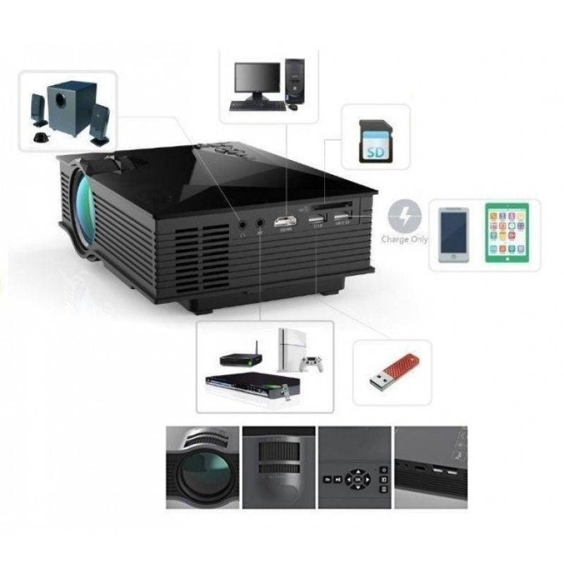 Proiettore video WI FI LED 1080P HD HDMI USB casa ufficio film cinema multimedia