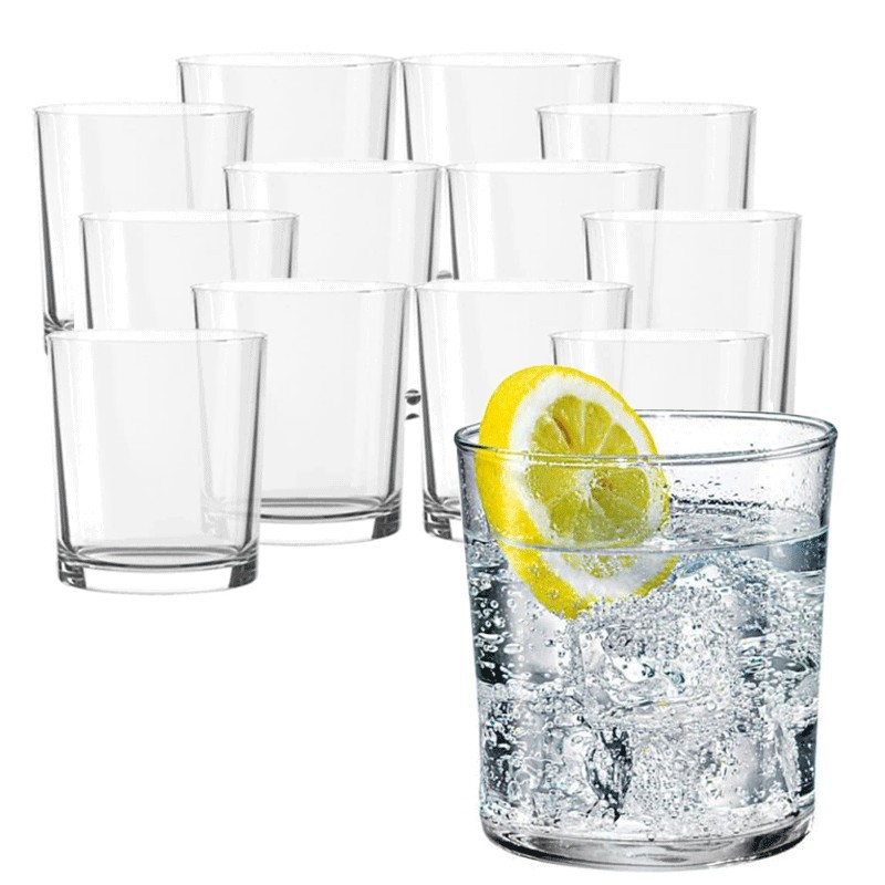 Hongu SET 12 BICCHIERI IN VETRO DA ACQUA VINO COCKTAIL 27 CL CASA R...
