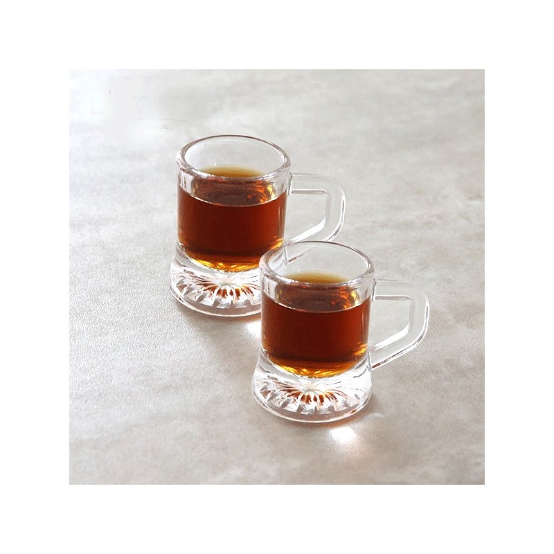SET 12 BICCHIERI PER BIRRA IN VETRO BOCCALI DA 22 ML BOCCALE LIQUOR...