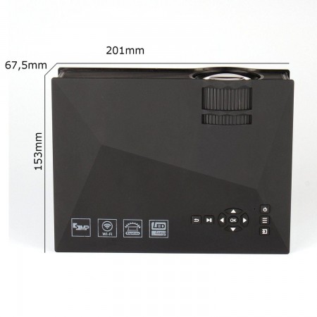 Proiettore video WI FI LED 1080P HD HDMI USB casa ufficio film cinema multimedia