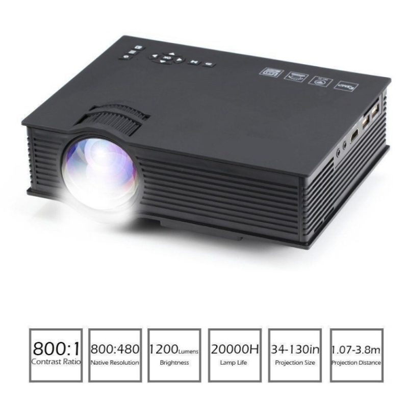 Proiettore video WI FI LED 1080P HD HDMI USB casa ufficio film cinema multimedia