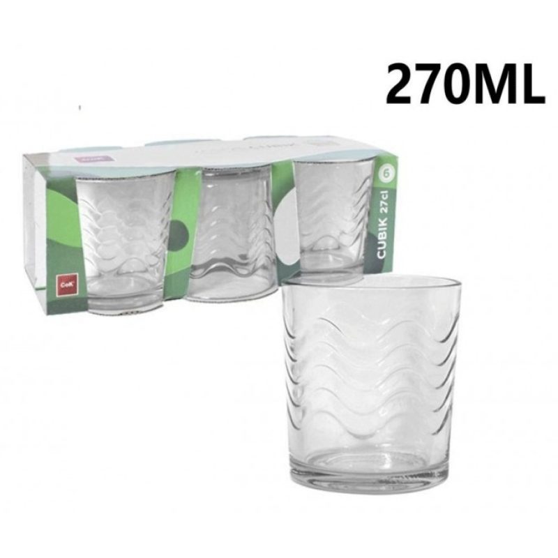 Hongu SET 12 BICCHIERI IN VETRO DA ACQUA VINO COCKTAIL 27 CL CASA R...