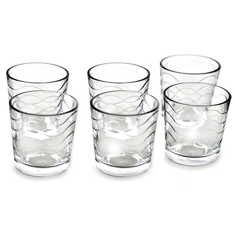 Hongu SET 6 BICCHIERI IN VETRO DA ACQUA VINO COCKTAIL 27 CL CASA RI...