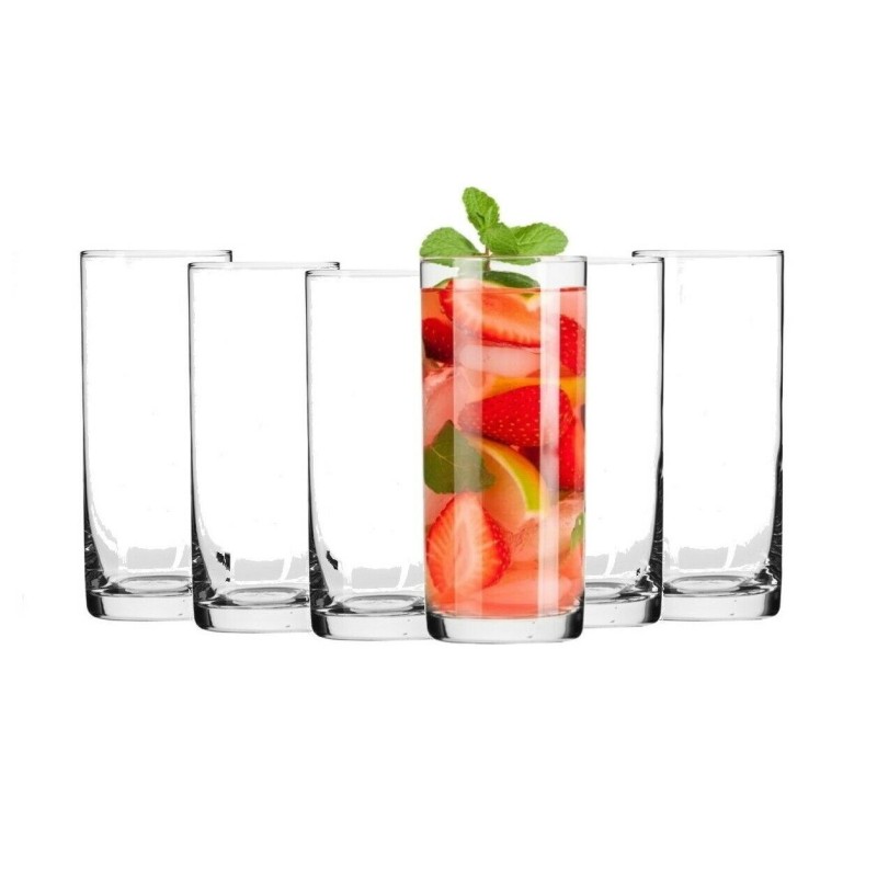 Hongu SET 6 BICCHIERI IN VETRO da COCKTAIL DRINK ACQUA 310 ml Bar C...