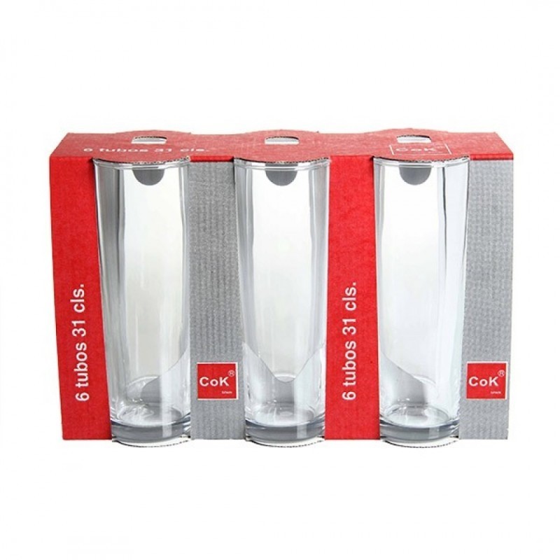Hongu SET 6 BICCHIERI IN VETRO da COCKTAIL DRINK ACQUA 310 ml Bar C...