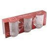Hongu SET 3 Tazze da colazione per caffè cappuccino tè latte vetro ...