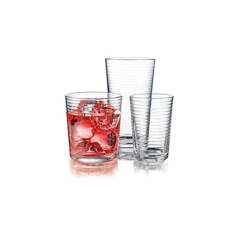 Hongu SET 6 BICCHIERI IN VETRO DA ACQUA VINO COCKTAIL 27 CL Bar Cas...