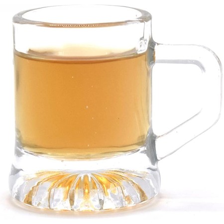 SET 6 BICCHIERI PER BIRRA IN VETRO BOCCALI DA 22 ML BOCCALE LIQUORI NUOVO BAR