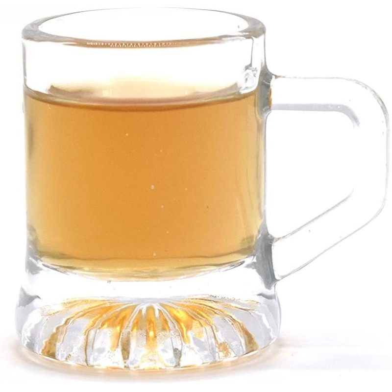 Hongu SET 6 BICCHIERI PER BIRRA IN VETRO BOCCALI DA 22 ML BOCCALE L...