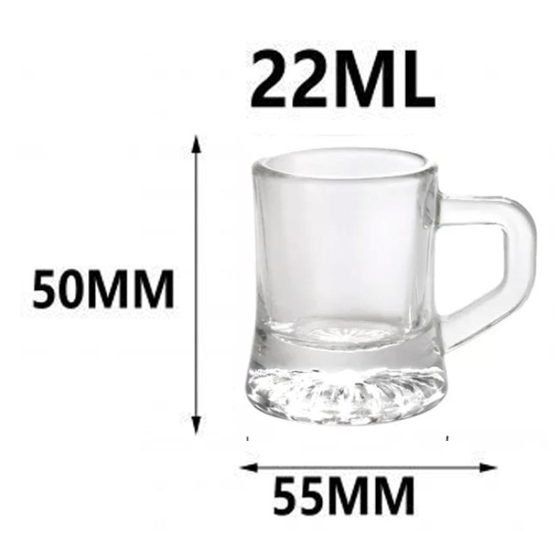 Hongu SET 6 BICCHIERI PER BIRRA IN VETRO BOCCALI DA 22 ML BOCCALE L...