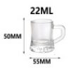 Hongu SET 6 BICCHIERI PER BIRRA IN VETRO BOCCALI DA 22 ML BOCCALE L...