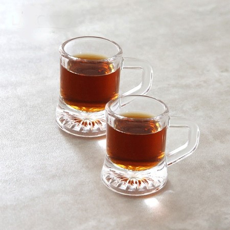 SET 6 BICCHIERI PER BIRRA IN VETRO BOCCALI DA 22 ML BOCCALE LIQUORI NUOVO BAR