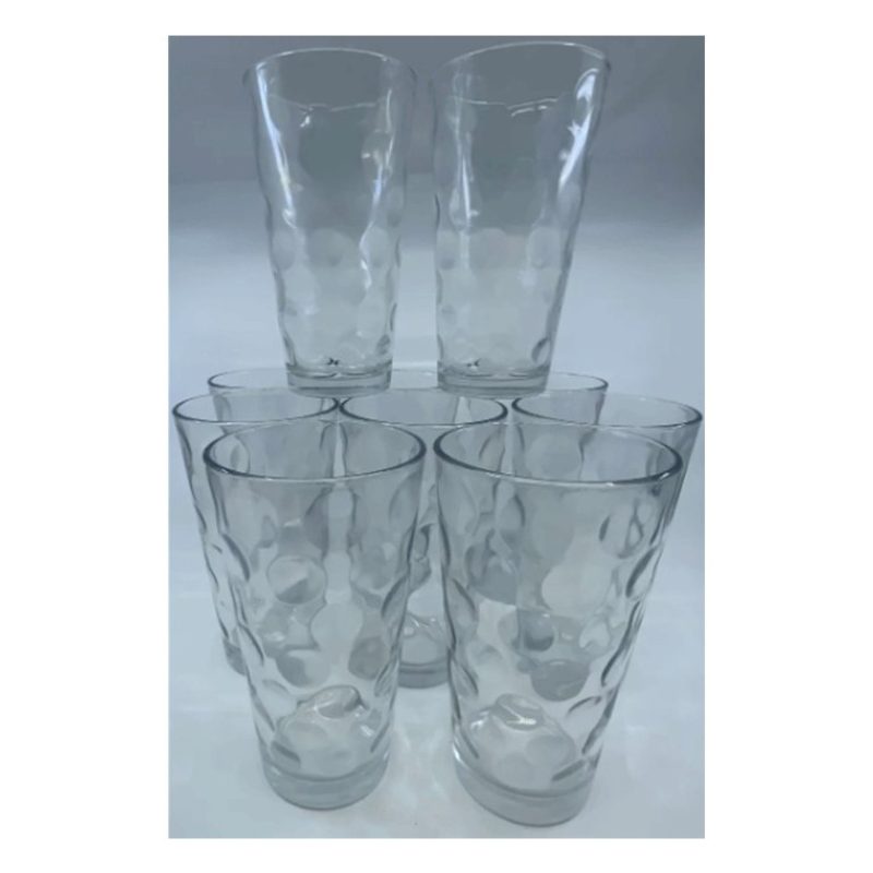 Hongu Set di 6 Bicchieri Acqua 200ml in Vetro Trasparente Bar Casa ...
