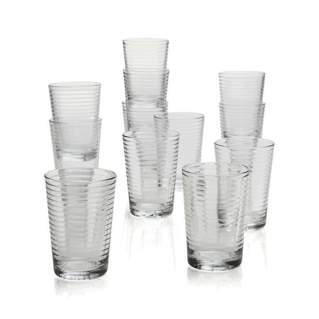 Set di 6 Bicchieri Acqua 215ml in Vetro Trasparente Bar Casa Vino Tavola bibita