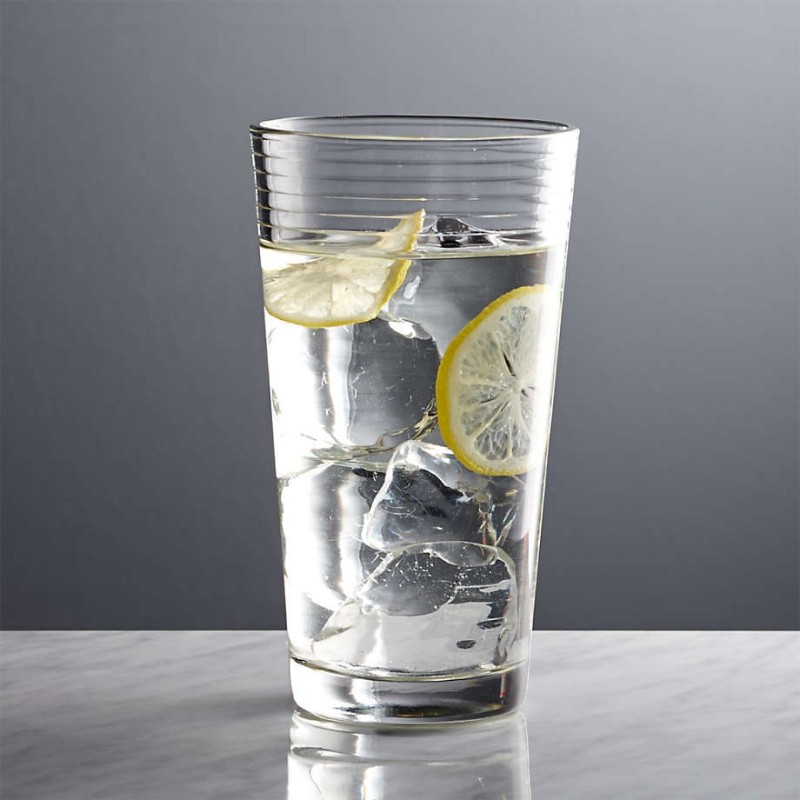 Hongu Set di 6 Bicchieri Acqua 215ml in Vetro Trasparente Bar Casa ...