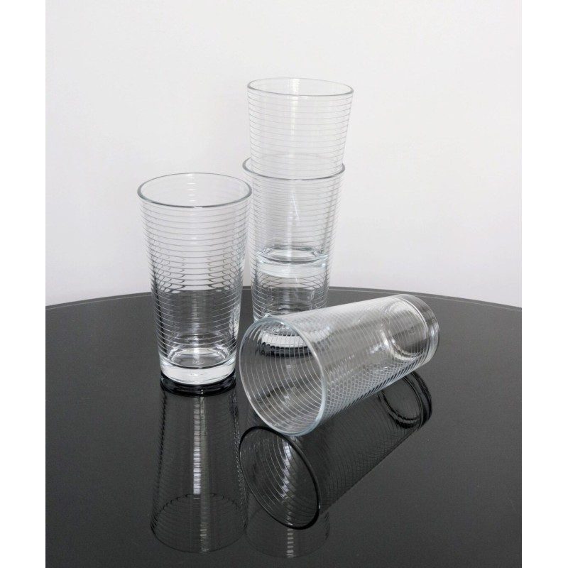 Hongu Set di 6 Bicchieri Acqua 215ml in Vetro Trasparente Bar Casa ...