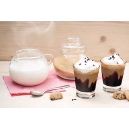 6 pz BICCHIERI TAZZINE PER CAFFÈ ESPRESSO IN VETRO TRASPARENTE 75ml Ginseng