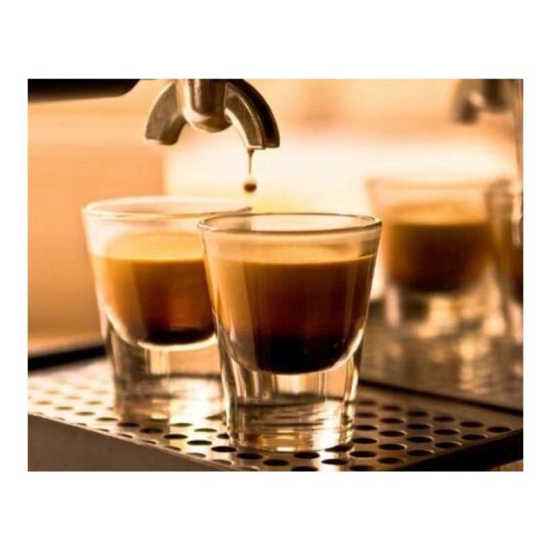6 pz BICCHIERI TAZZINE PER CAFFÈ ESPRESSO IN VETRO TRASPARENTE 75ml...