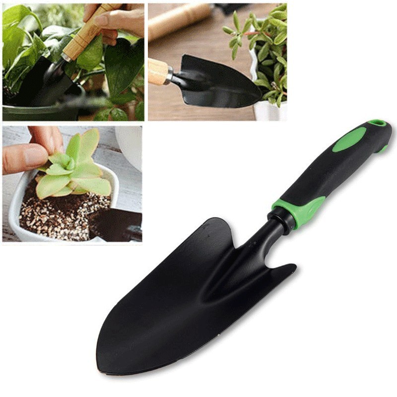 2x paletta da giardinaggio utensili attrezzi giardino manico trapiantatore 32cm