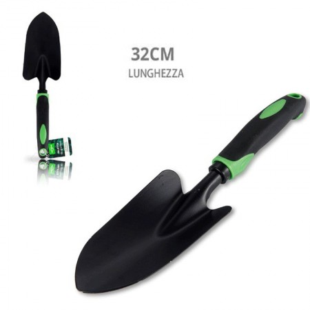 2x paletta da giardinaggio utensili attrezzi giardino manico trapiantatore 32cm